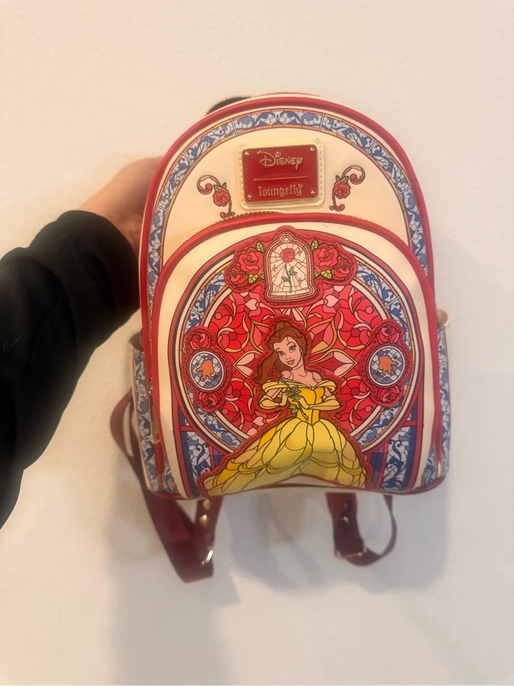 Loungefly Disney Belle Red, Cream & Yellow Mini Backpack